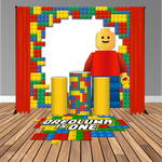 Plastic Building Blocks 8x8 Banner Backdrop Design, Print & Ship