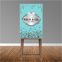 Blue & Co Diamond 5x6 Banner Backdrop/ Step & Repeat, Design, Print and Ship!